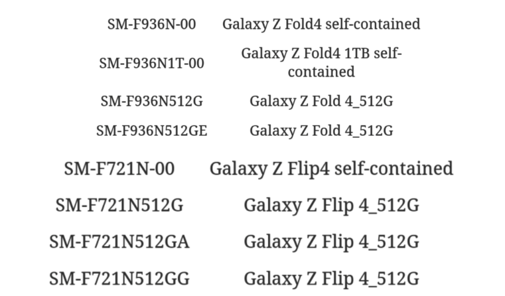 Galaxy Z Fold 4 storage