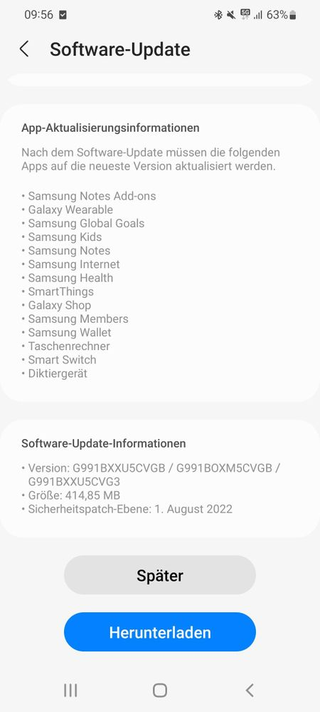 Galaxy S21 series August 2022 security update (2)