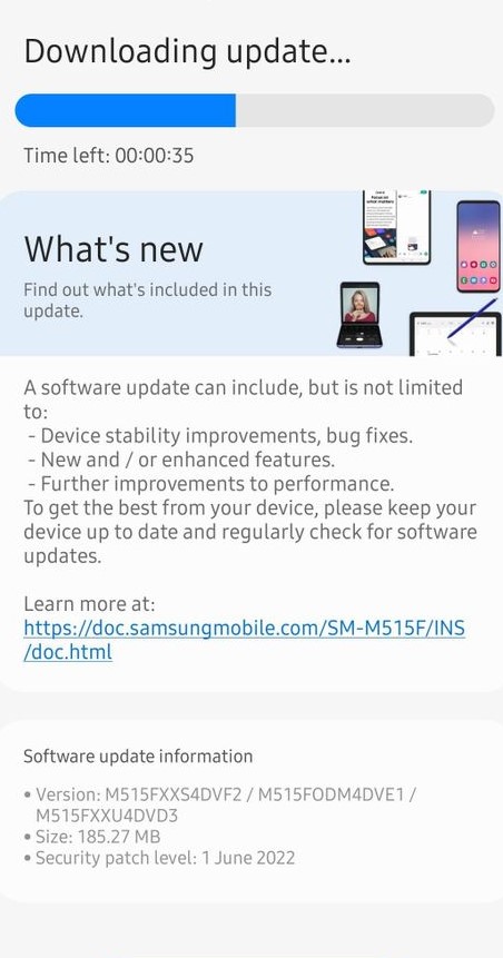 Samsung Galaxy M51 getting June 2022 update in India