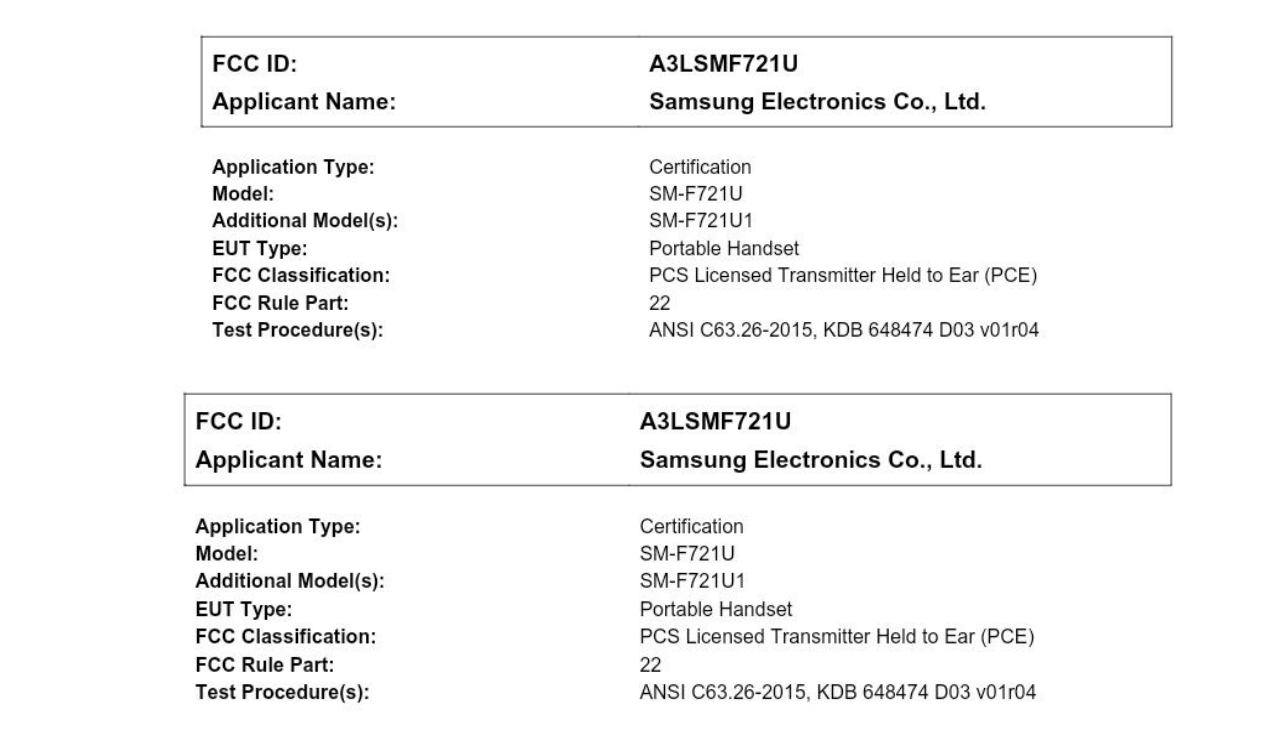Samsung Galaxy Z Flip 4 FCC
