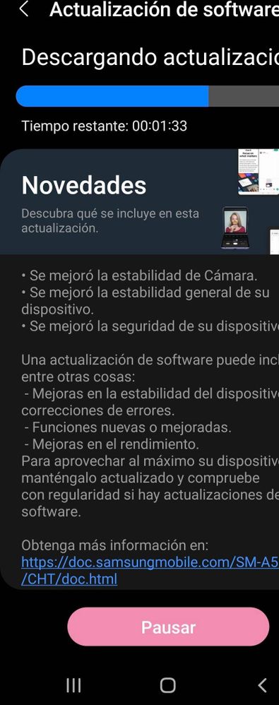 Galaxy A53 July 2022 security update Chile - South America