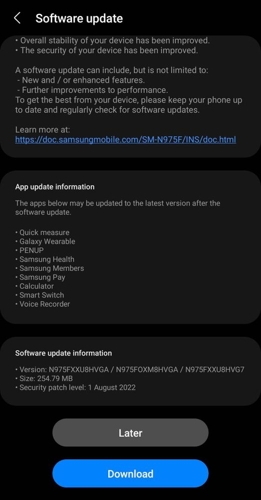 Galaxy Note 10+ India Update