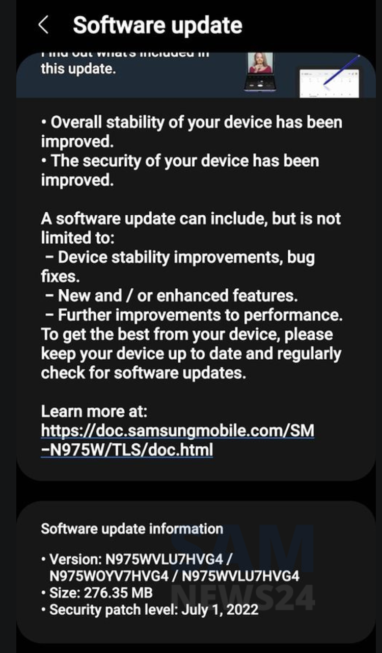 Galaxy Note 10 Plus July 2022 Patch - Telus Canada