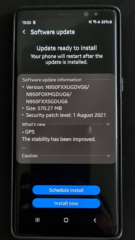 Galaxy Note 8 Update India GPS