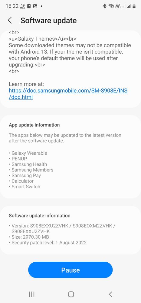 Galaxy S22 Series One UI 5 beta India August 2022