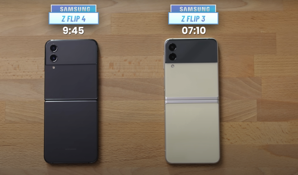 Galaxy Z Flip 4 vs Z Flip 3 Battery drain test
