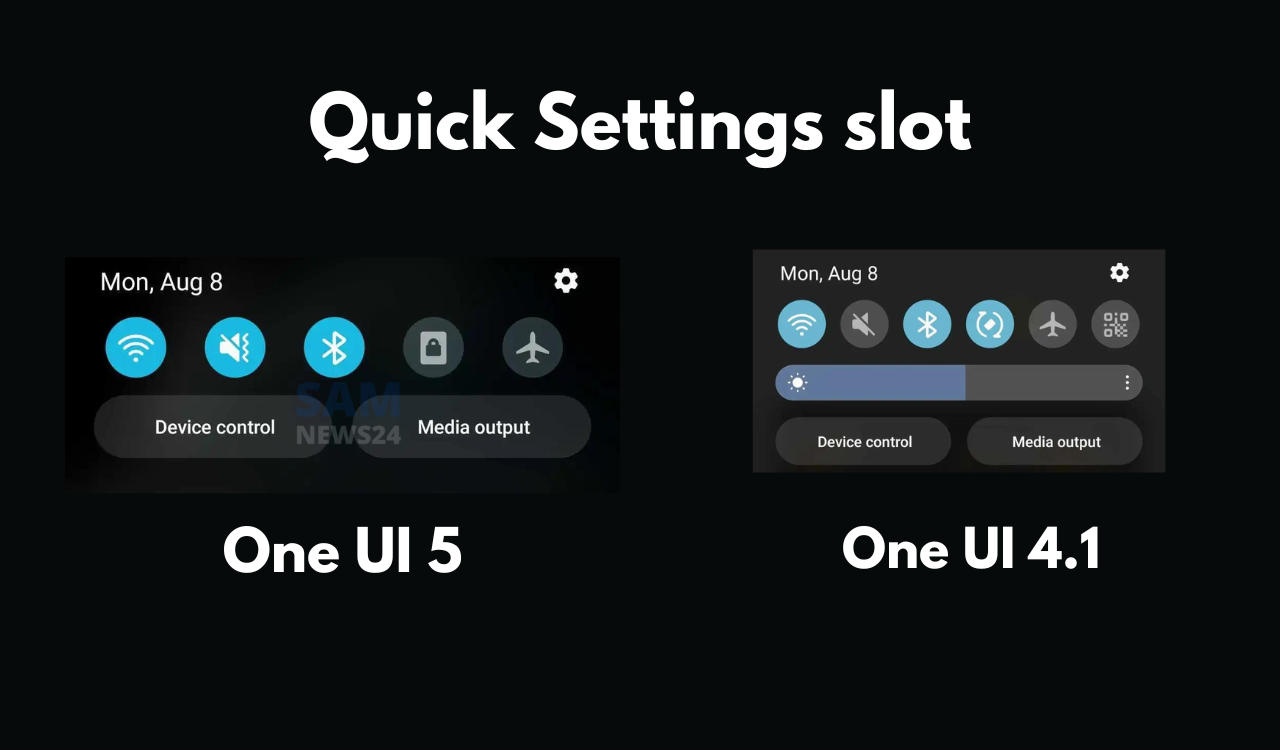 Quick Settings slot One UI 5