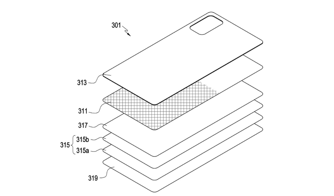 Rear dual screen patent by Samsung