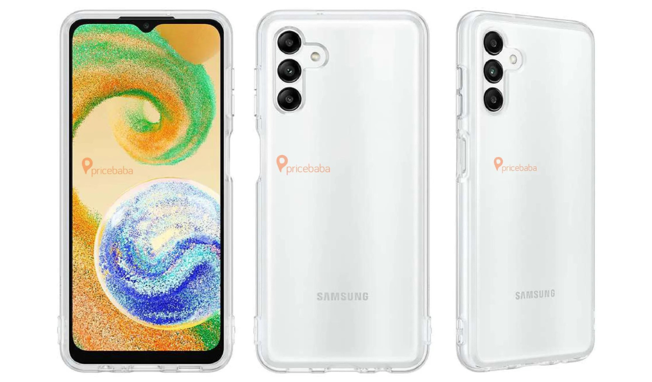 Samsung Galaxy A04s transparent case leaked