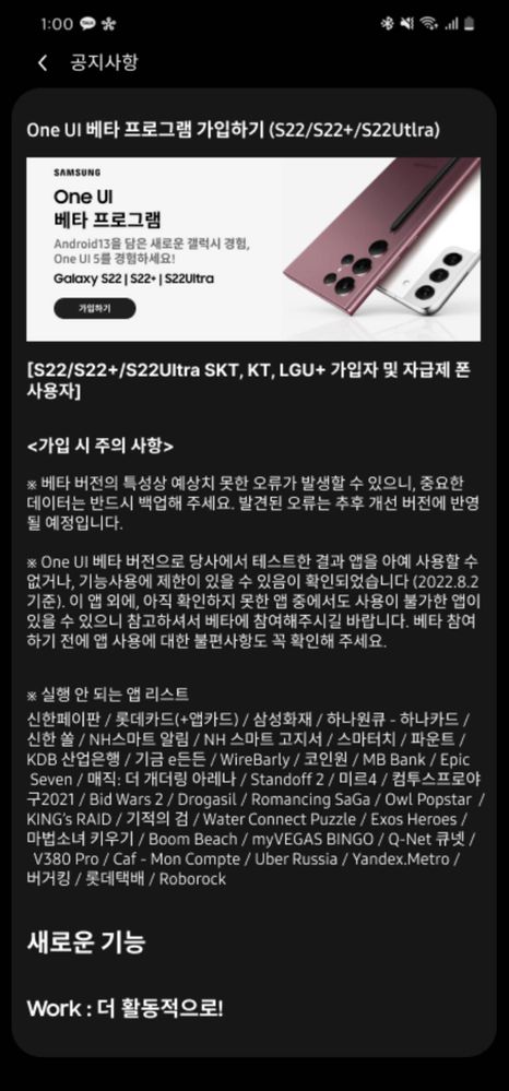 Samsung Galaxy S22 One UI 5 Beta