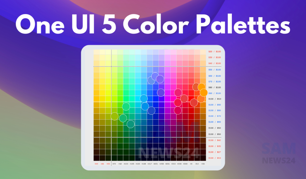 Samsung One UI 5 Color Palettes