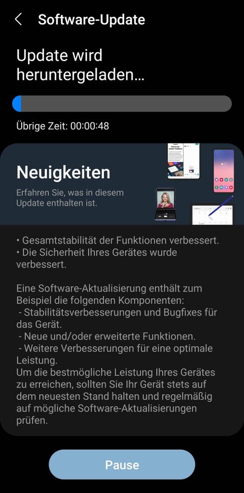 Galaxy S20 Second August 2022 update Europe