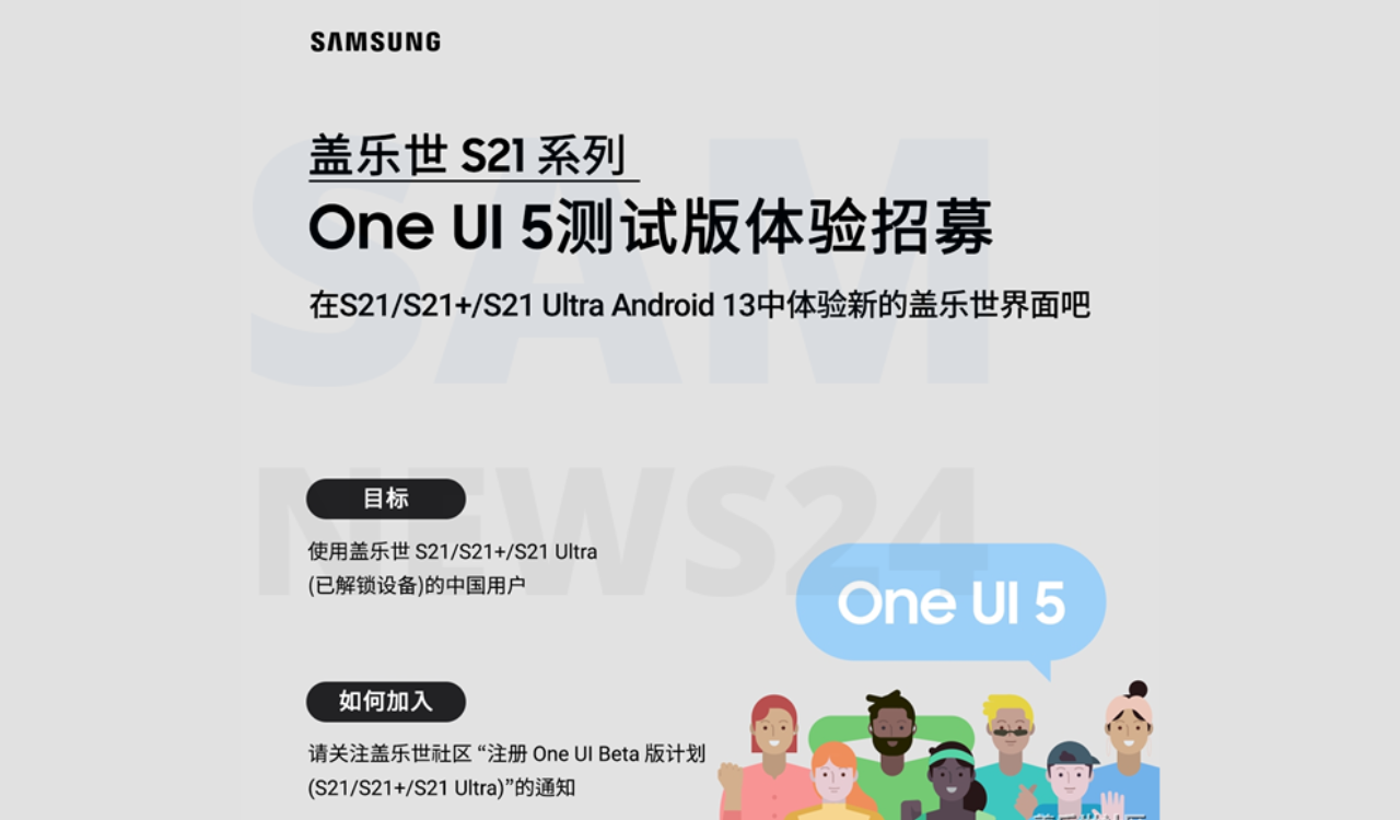 Galaxy S21 Series One UI 5 beta is now live in China