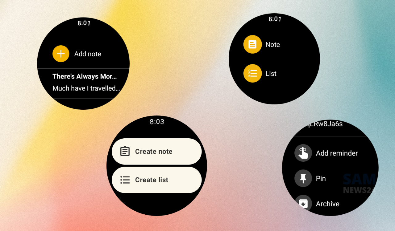 Google Keep for Wear OS getting Material You redesign