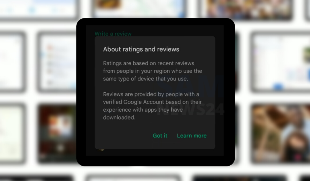 Google Play Store rating change