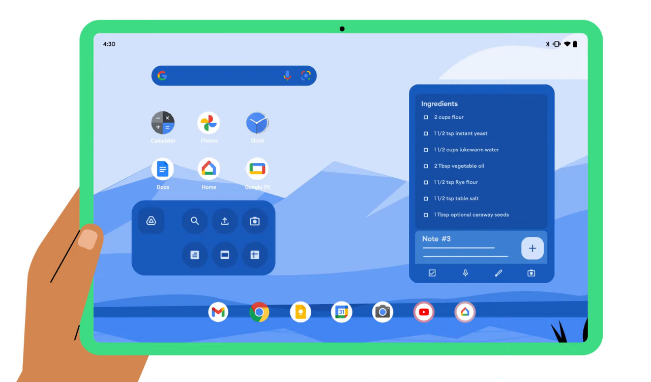 Google Widgets for Android tablet getting a new look