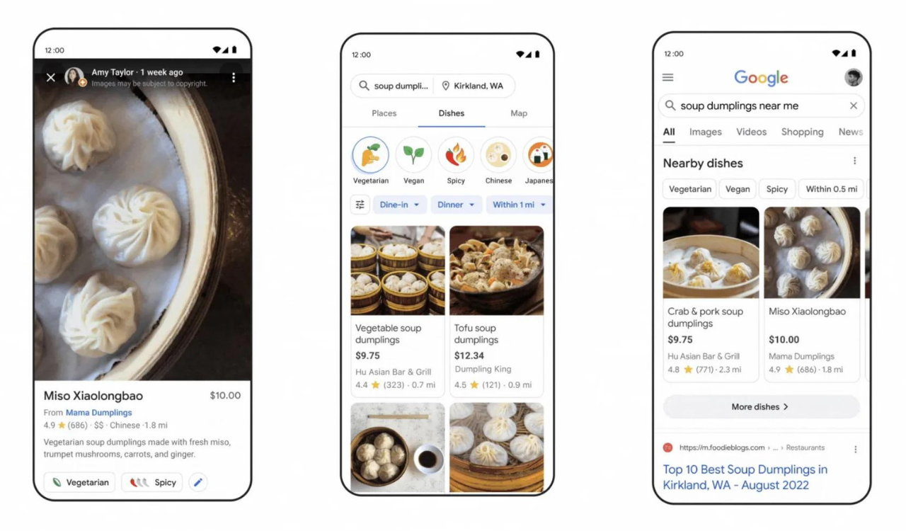 Google will help you to explore nearby restaurants