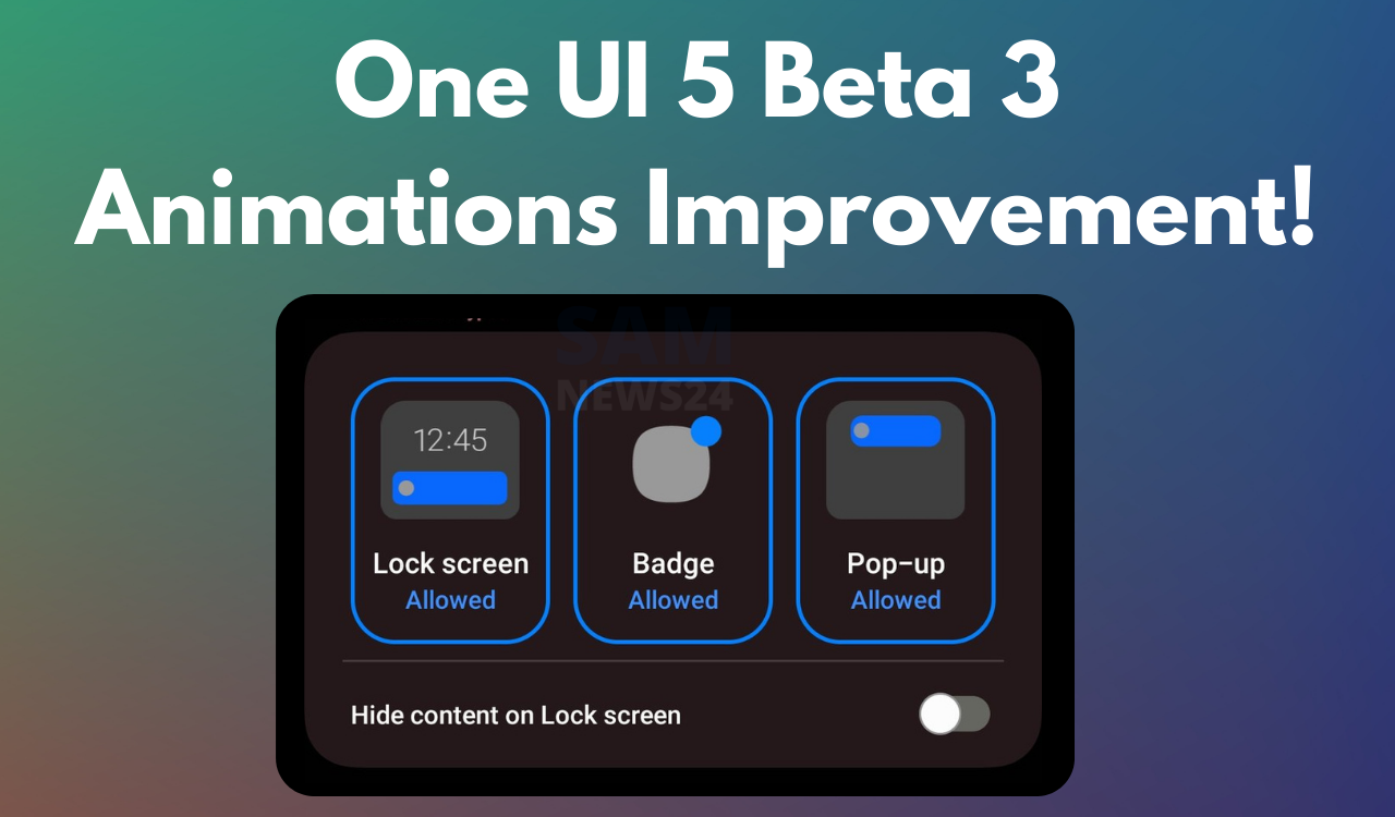 One UI 5 Beta 3 Animations Improvement