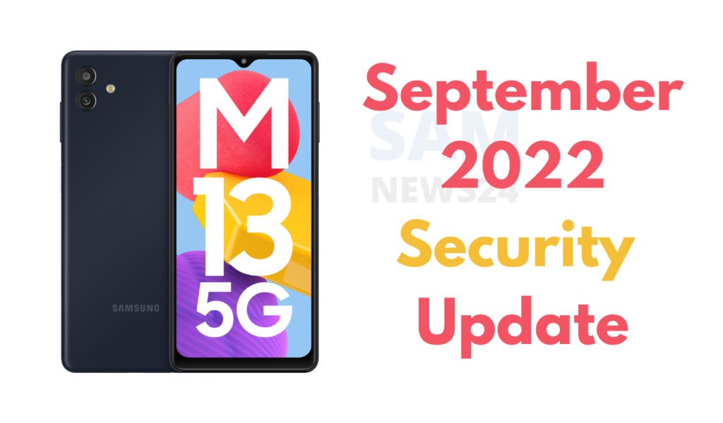 Samsung Galaxy M13 5G September 2022 patch update