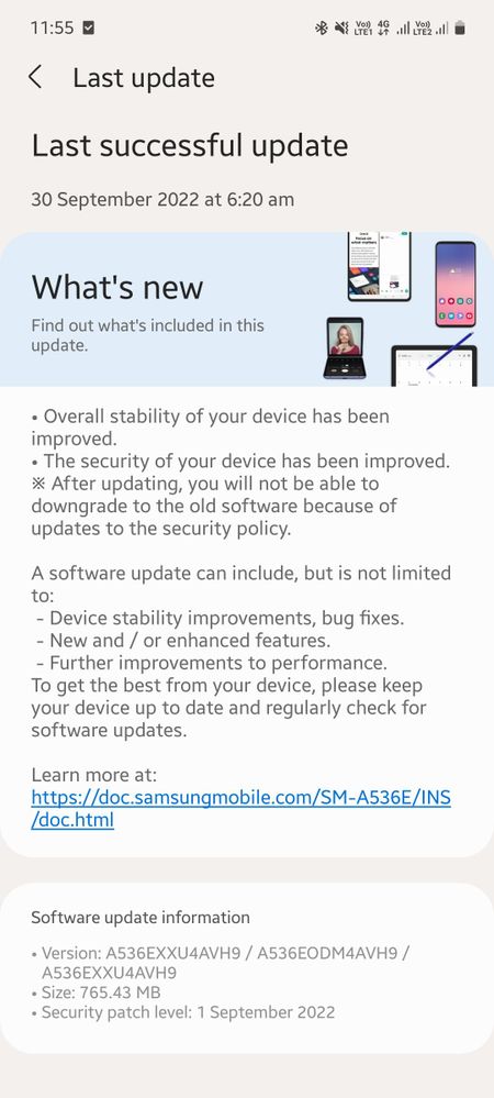 Galaxy A53 September 2022 patch India - 1image