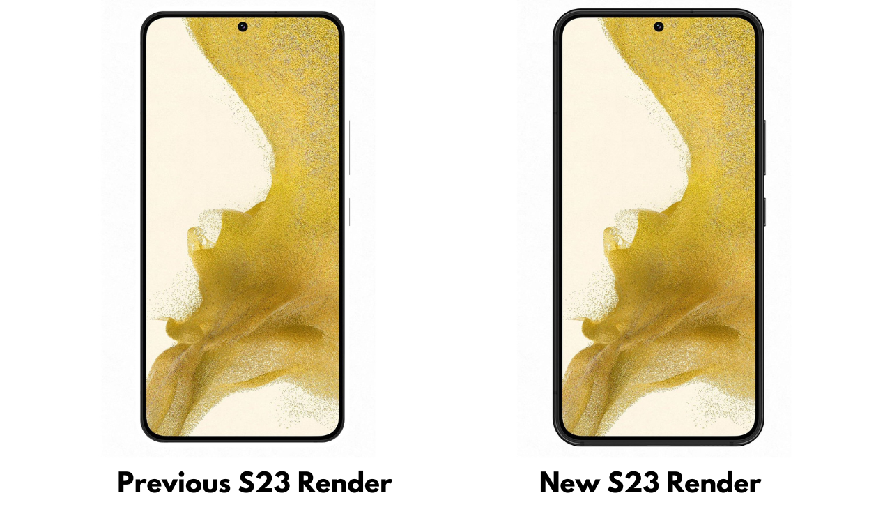 Galaxy S23 render shows big difference