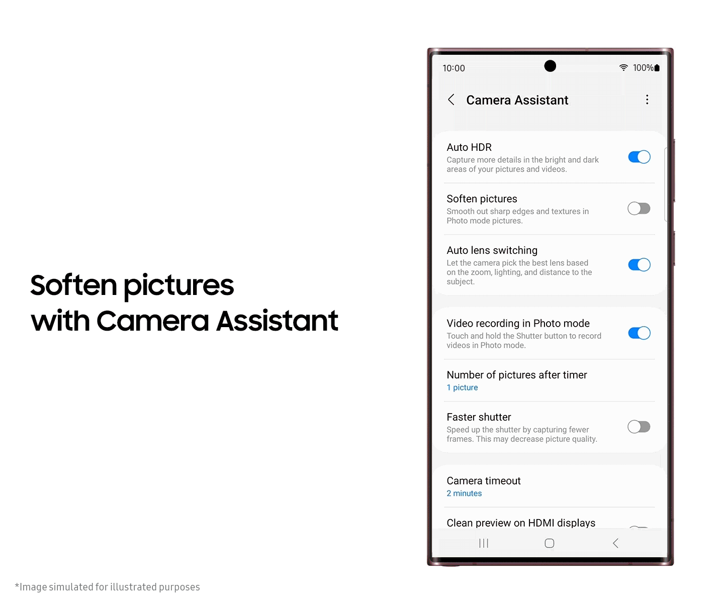 Soften pictures in Camera Assistant