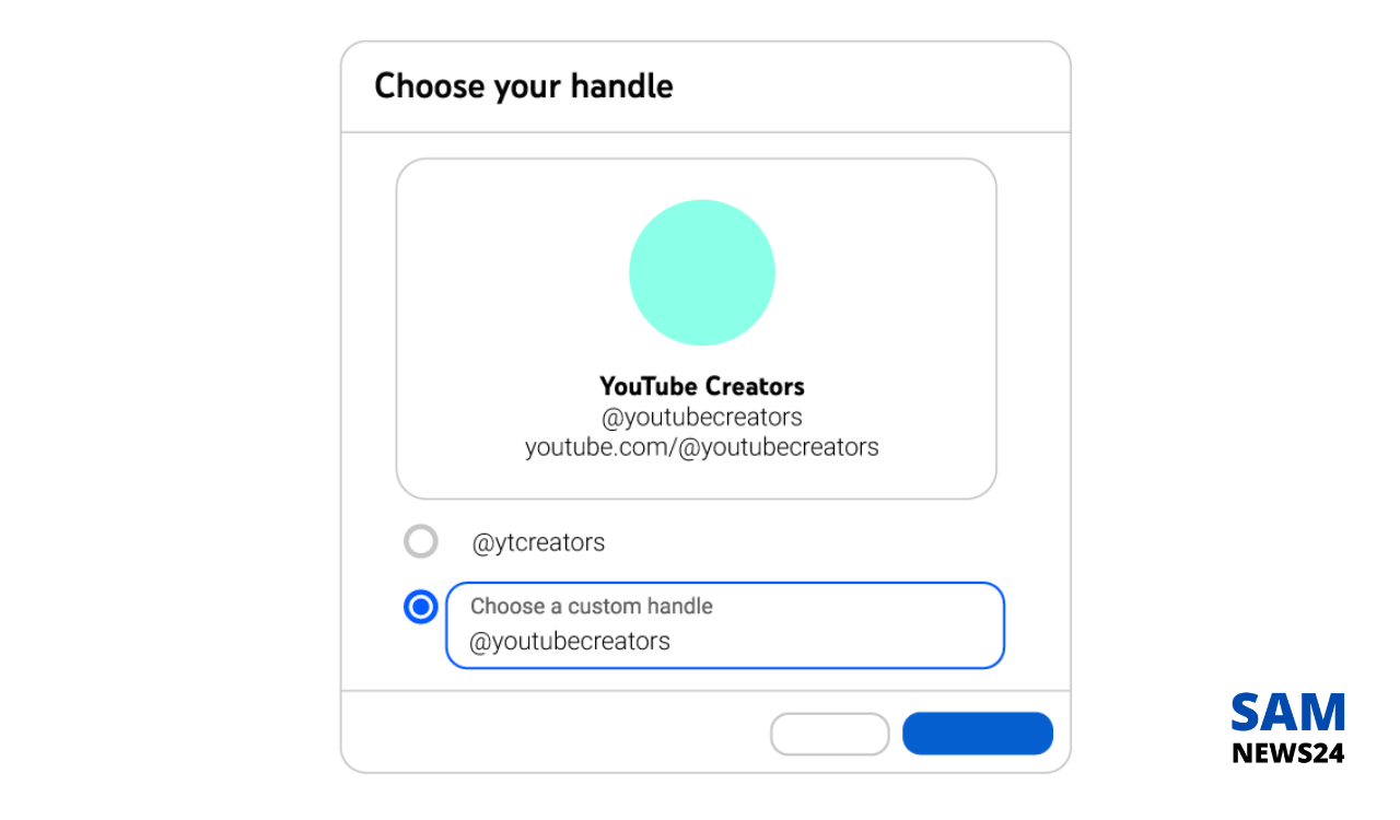 YouTube handles officially rolling out to channels