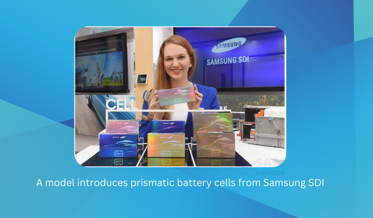A model introduces prismatic battery cells from Samsung SDI
