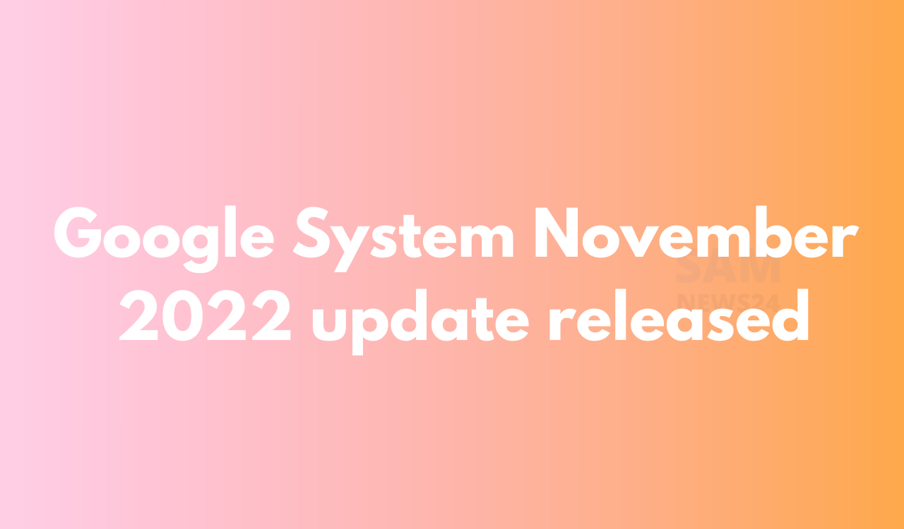 Google System November 2022 update released
