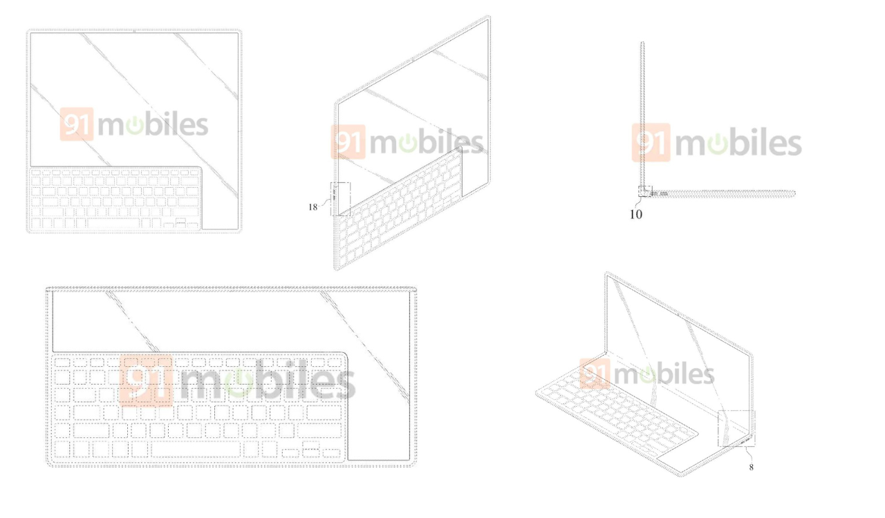 Samsung dual display laptop patent images