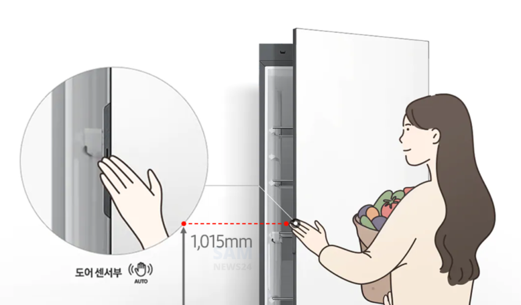 Samsung_Bespoke_Infinite_Line_1_door_refrigerator_sense_humans_touch