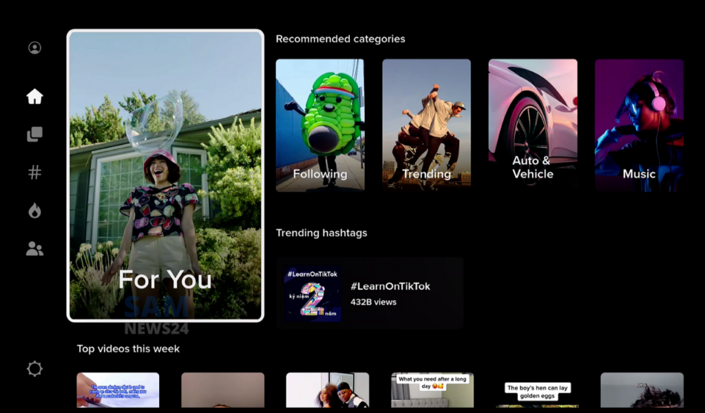 TikTok is now available on Samsung TV in Poland