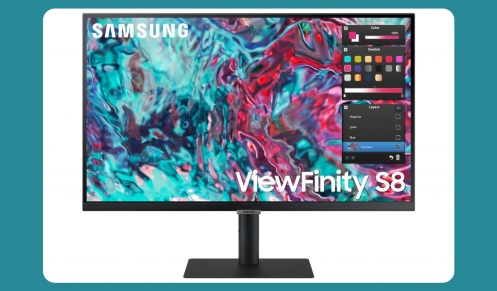 Samsung ViewFinity S8UT with a variety of modern connection options and comfort functions