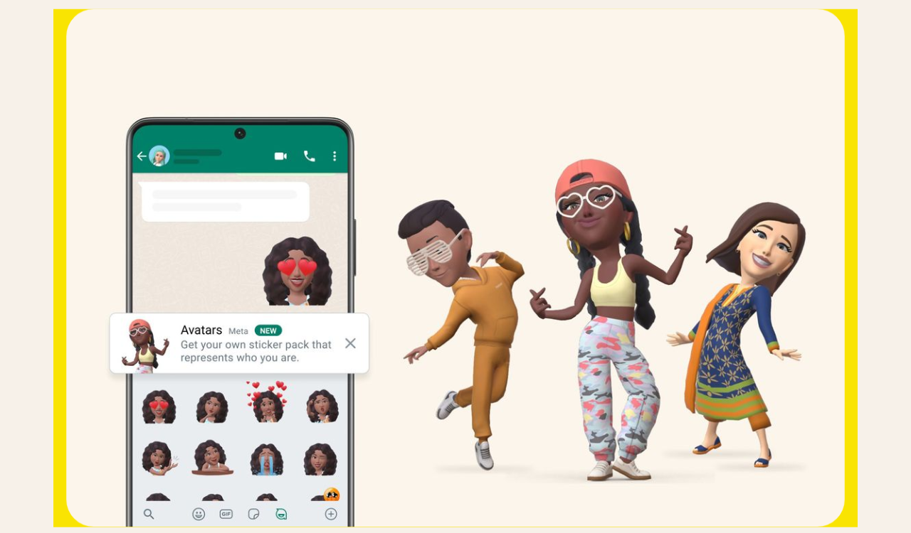 Meta bringing its customizable avatars and sticker pack to WhatsApp