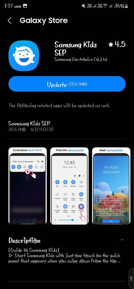 Samsung Kids Update