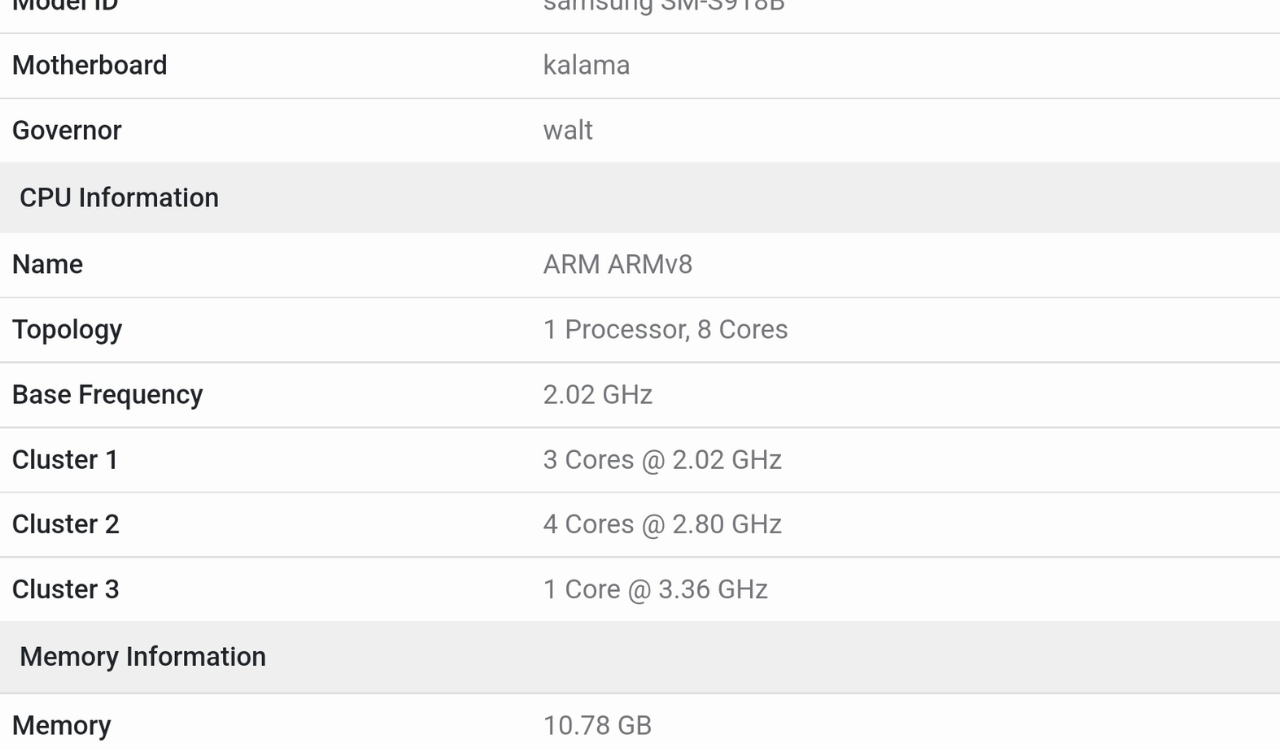 Galaxy S23 Ultra 12GB RAM variant benchmark