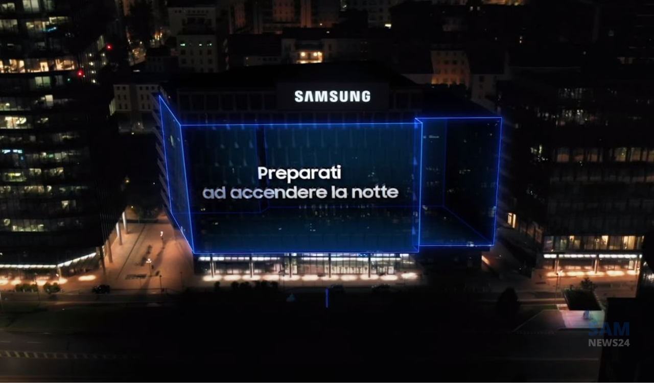 Galaxy Unpacked 2023 3D mapping projection