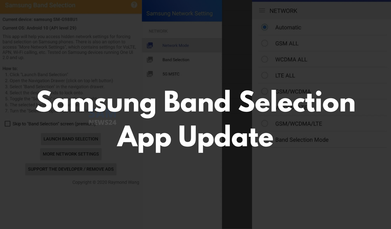 Samsung Band Selection App Update