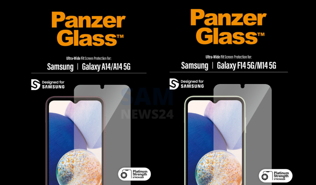 Galaxy M14, F14 and A34 5G tempered glass spotted