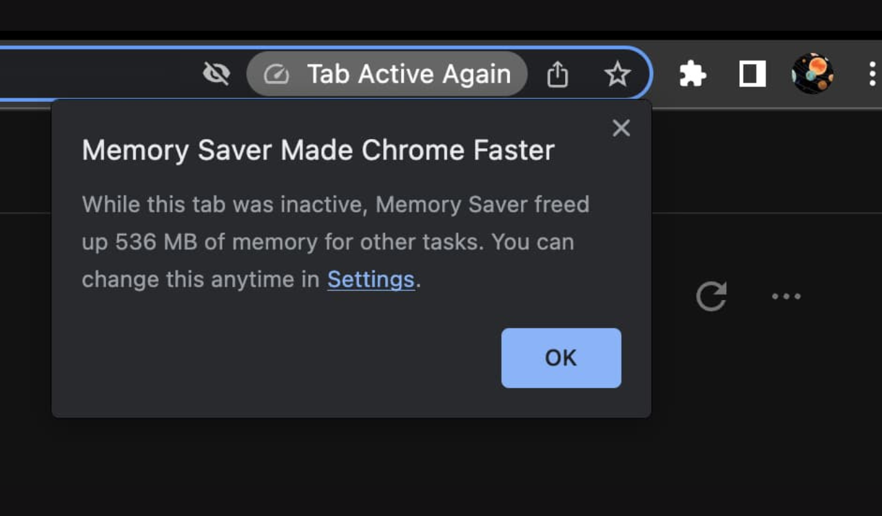 Google Chrome adapted Memory and Energy Saver mode (1)