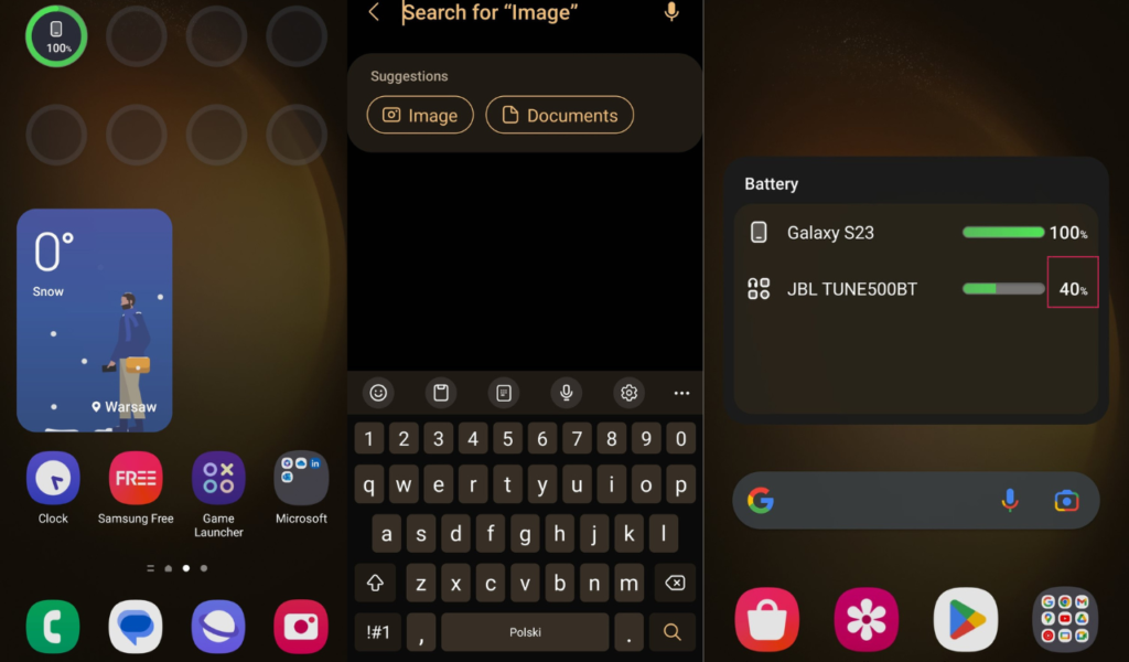 One UI 5.1 Keyboard adapts color palette in Dark Mode
