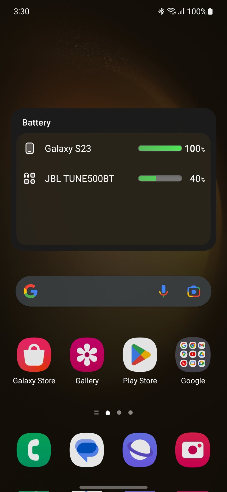One UI 5.1 battery widget can display 3d party accessories battery