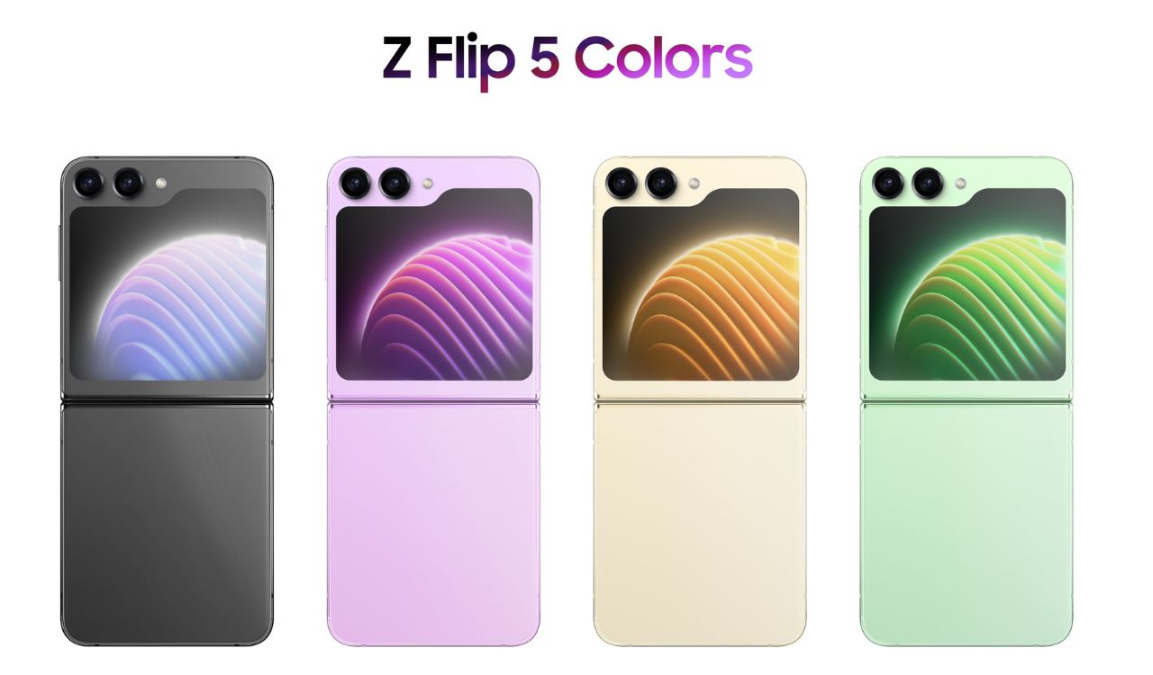 Galaxy Z Flip 5 Colors render