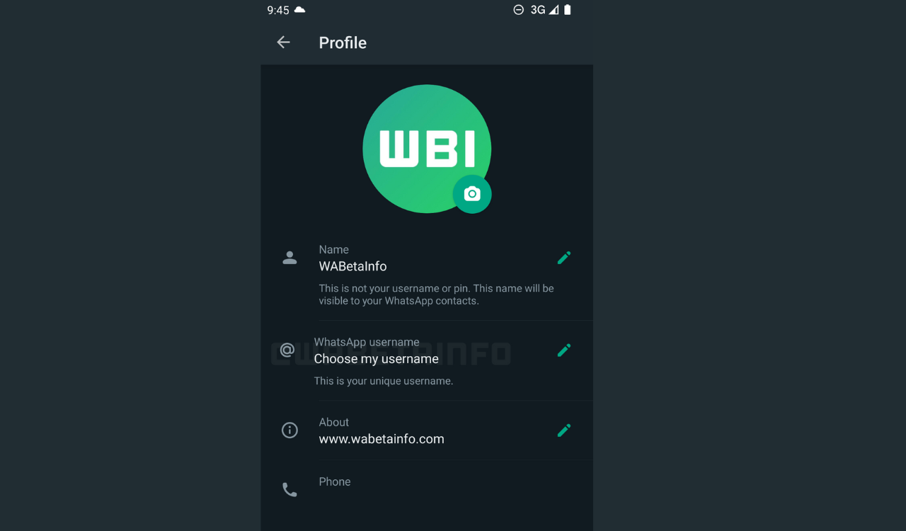 WhatsApp beta version 2.23.11.15's new feature