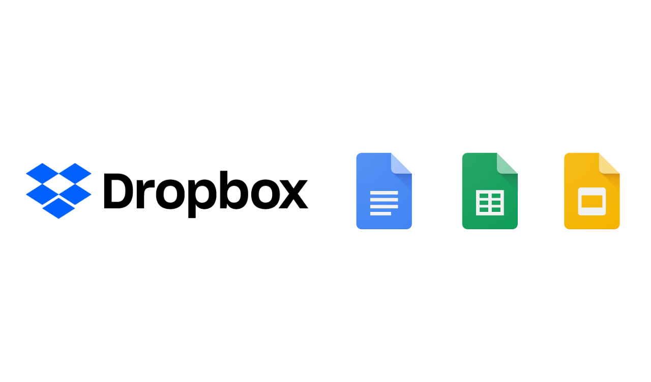 Dropbox native Google Docs, Sheets, and Slides integration colluding the service