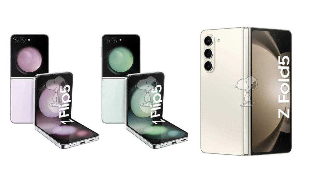 Galaxy Z Fold 5 and Z Flip 5 official renders