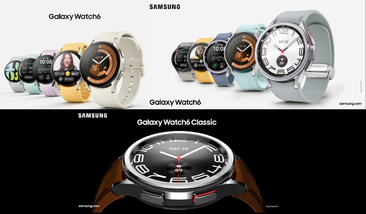 Samsung Galaxy Watch 6 and Watch 6 Classic official press render leak