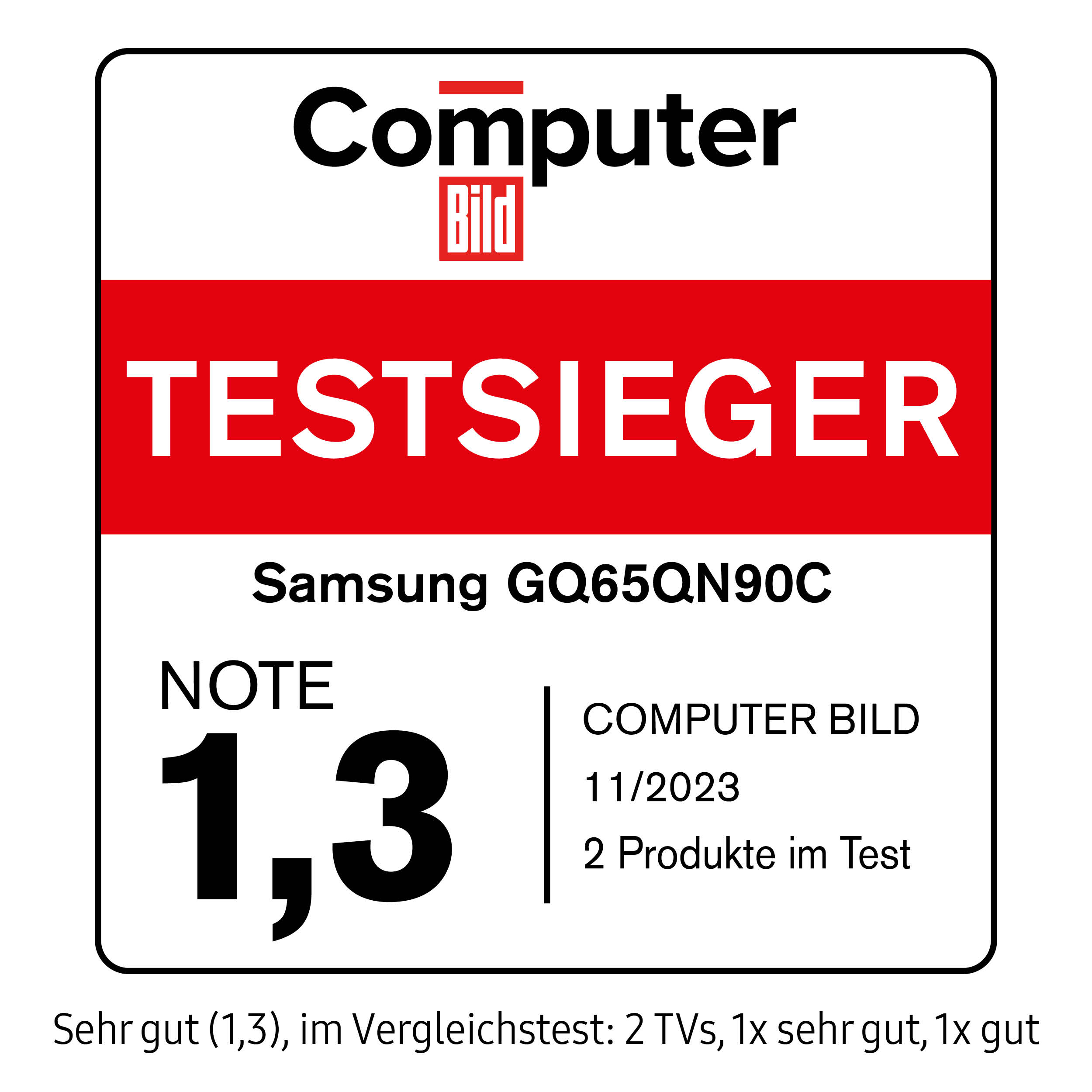 118570_Computer_Bild_Testsieger_Samsung_GQ65QN90C_11_2023_mitAngaben