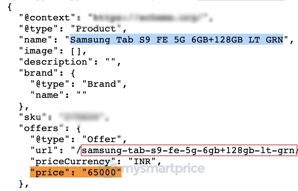 Samsung Galaxy Tab S9 FE 5G storage and India pricing revealed