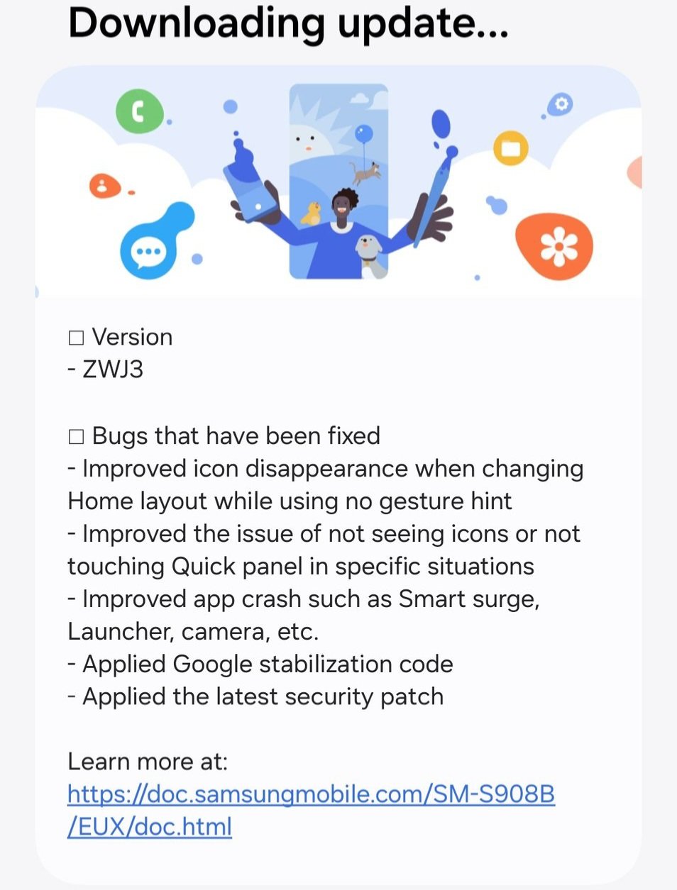 Galaxy S22 One UI 6 Beta 2 update changelog